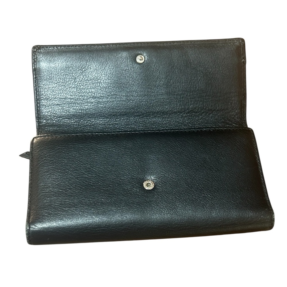 Coach SoHo Pleated Black Leather Clutch Wallet - Picture 2 of 9